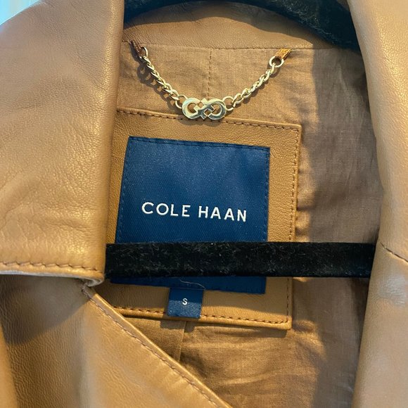 Cole Haan Leather Moto Zip Jacket - Picture 2 of 5